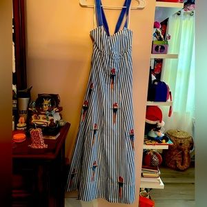 Maeve Anthropologie parrot dress
